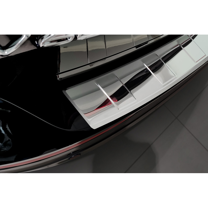 Chroom RVS Achterbumperprotector  Volvo V60 II / V60 II Cross Country 2018- & V60 II Plug- In Hybrid / R-Design 2019- 'Ribs'