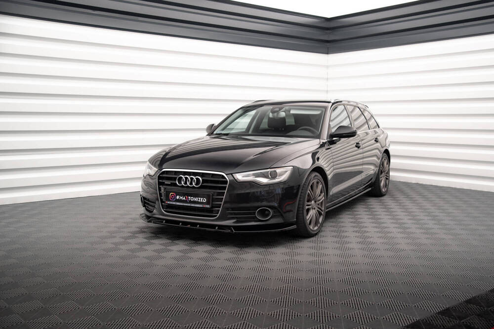 Zijskirts Audi A6 Avant C7 Maxton Glans Zwart