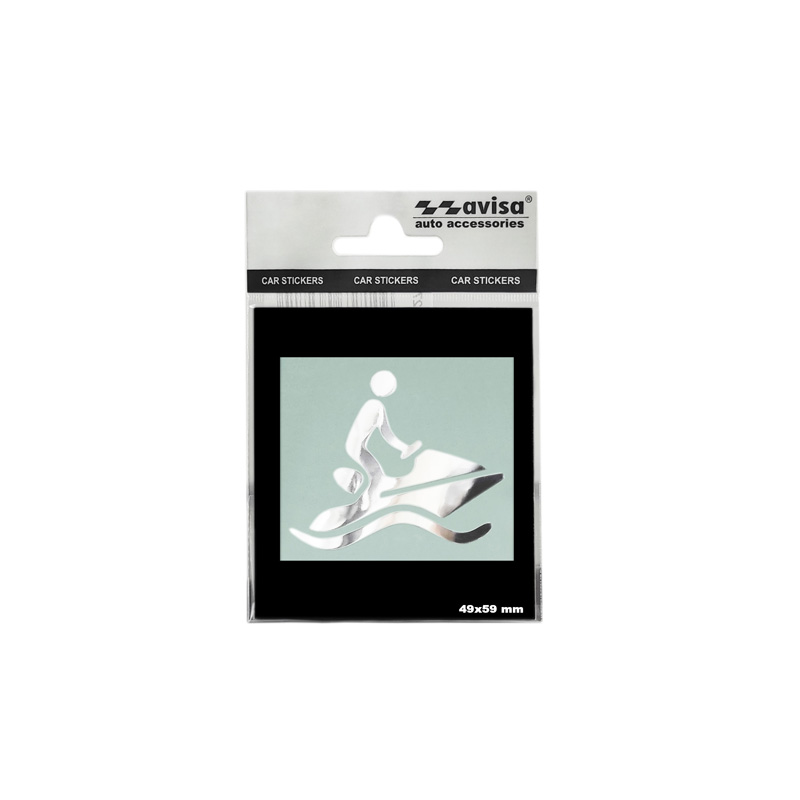 Nikkel Sticker 'Water scooter' - 60x55mm