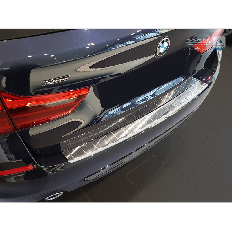 Stainless Steel Rear bumper protector  BMW 5-Series G31 Touring 2017-2020 excl. M-Sport 'Ribs'