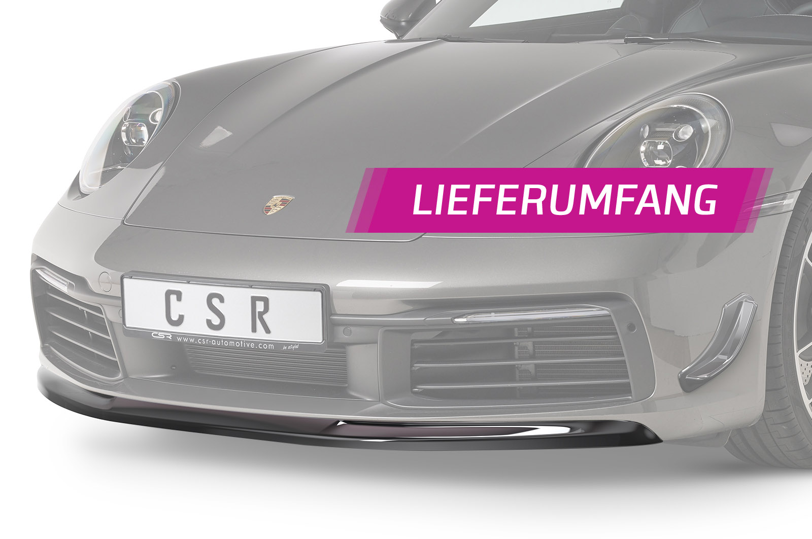 CSR Voorspoiler Porsche 911/992 Glossy black