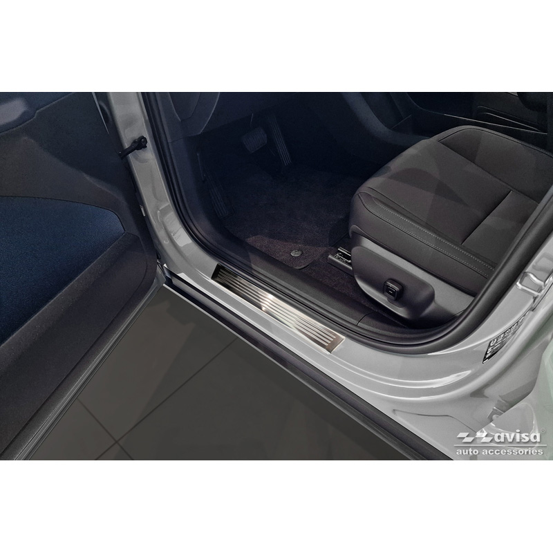 Inox door sill protectors  Volvo EX30 2023- - 'Lines' - 4-pieces