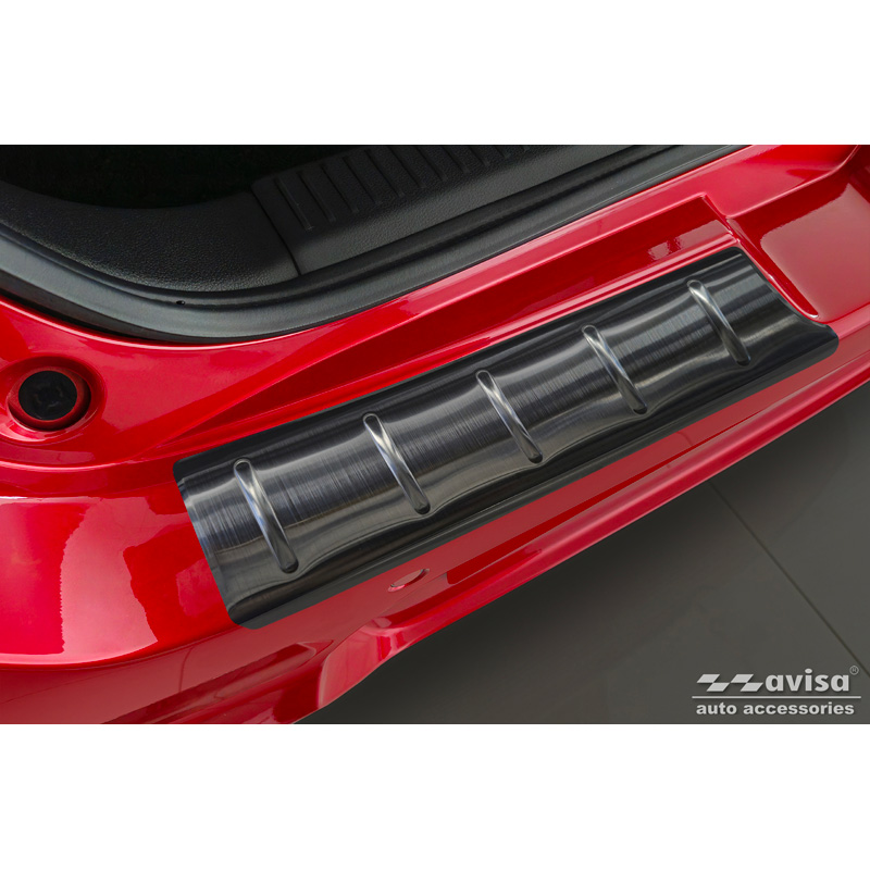 Black Stainless Steel Rear bumper protector  Suzuki Swift VI 2024- 'Ribs'