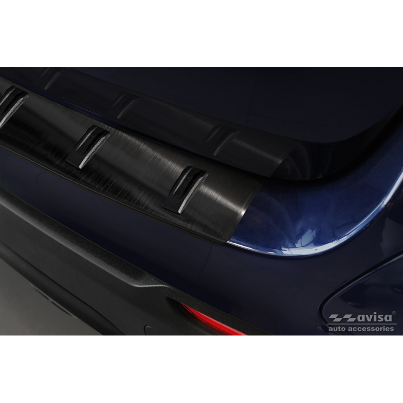 Zwart RVS Achterbumperprotector  Mercedes GLC (X253) 2015-2019 & Facelift 2019- 'STRONG EDITION'