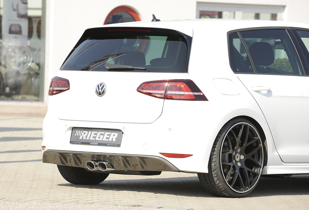 Achterbumper Diffusor Carbon-look Rieger VW Golf 7 R-line 12-17