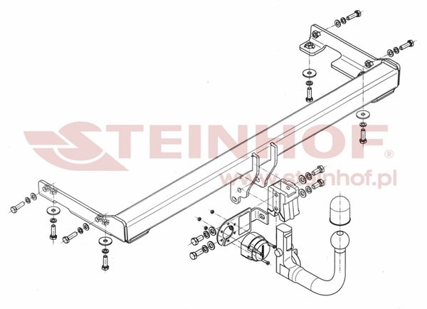 Trekhaak Mitsubishi Galant 4/5D (E5) 11/1992-12/1996