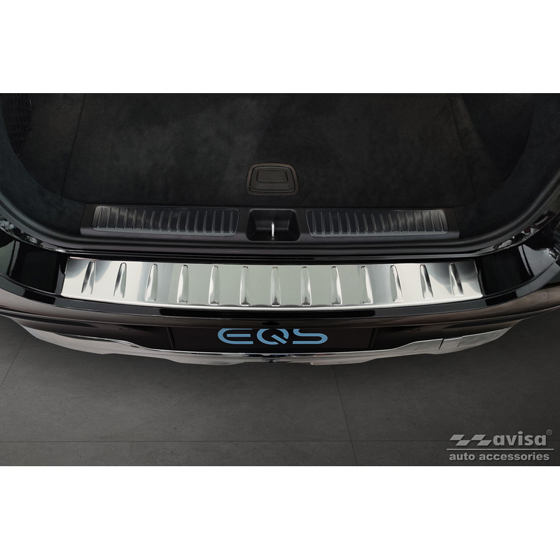 Stainless Steel Rear bumper protector  Mercedes EQS SUV (X296) 2022- 'Ribs'