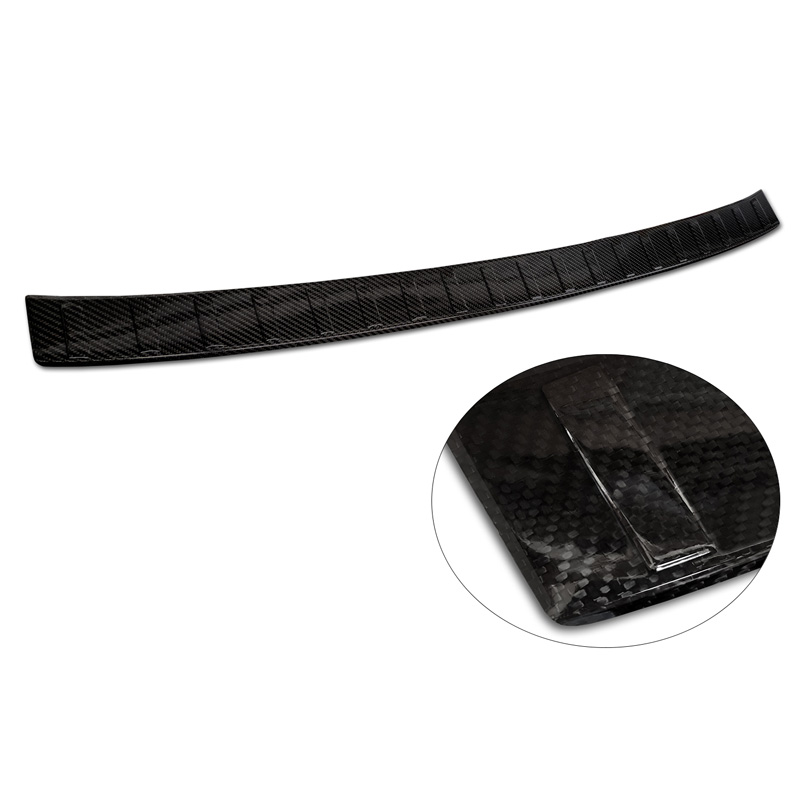 Real 3D Carbon Rear bumper protector  BMW 5-Series Touring G31 FL 2020-2024 'Ribs'