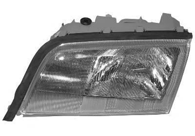 koplamp, H1+H1+H3, pneum verstelb, rechts,-09/1996 Mercedes C kl
