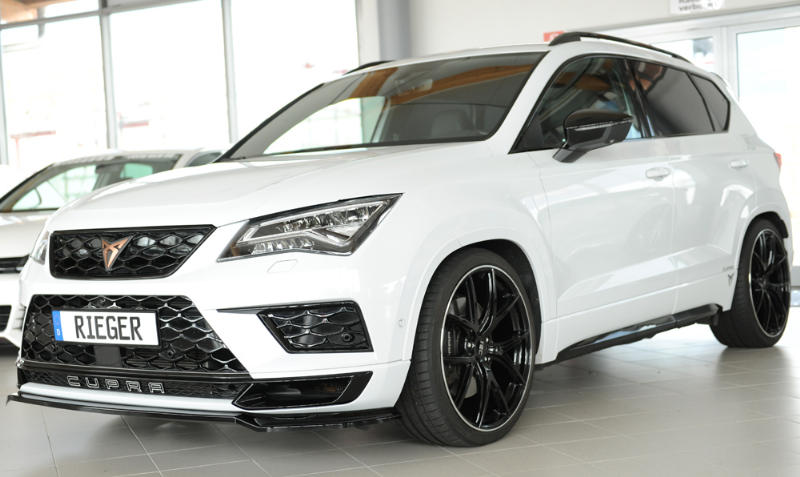 Voorspoiler Seat Ateca 5FP Cupra Rieger Glans Zwart
