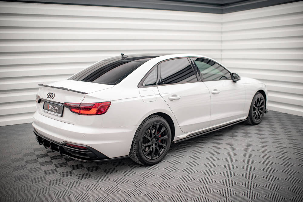 Zijskirts Audi A4 B9 FL Maxton Glans Zwart