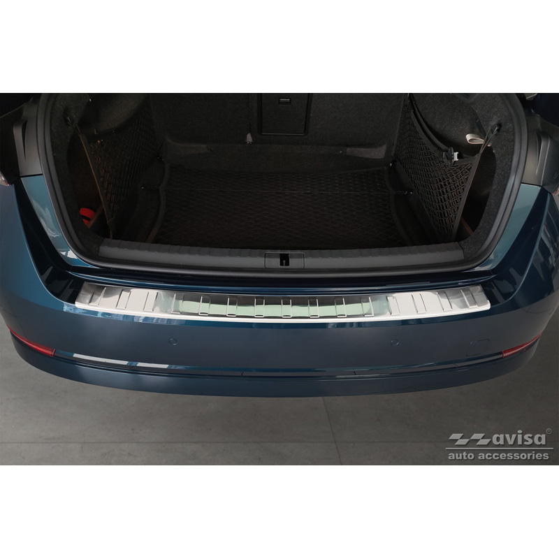 Stainless Steel Rear bumper protector  Skoda Octavia IV Liftback 2020-2024 & FL 2024- 'Ribs'