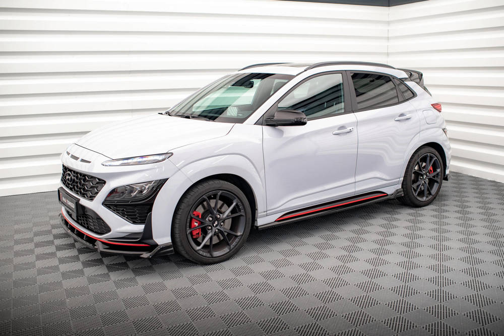 Zijskirts V.2 Hyundai Kona N Maxton Glans Zwart