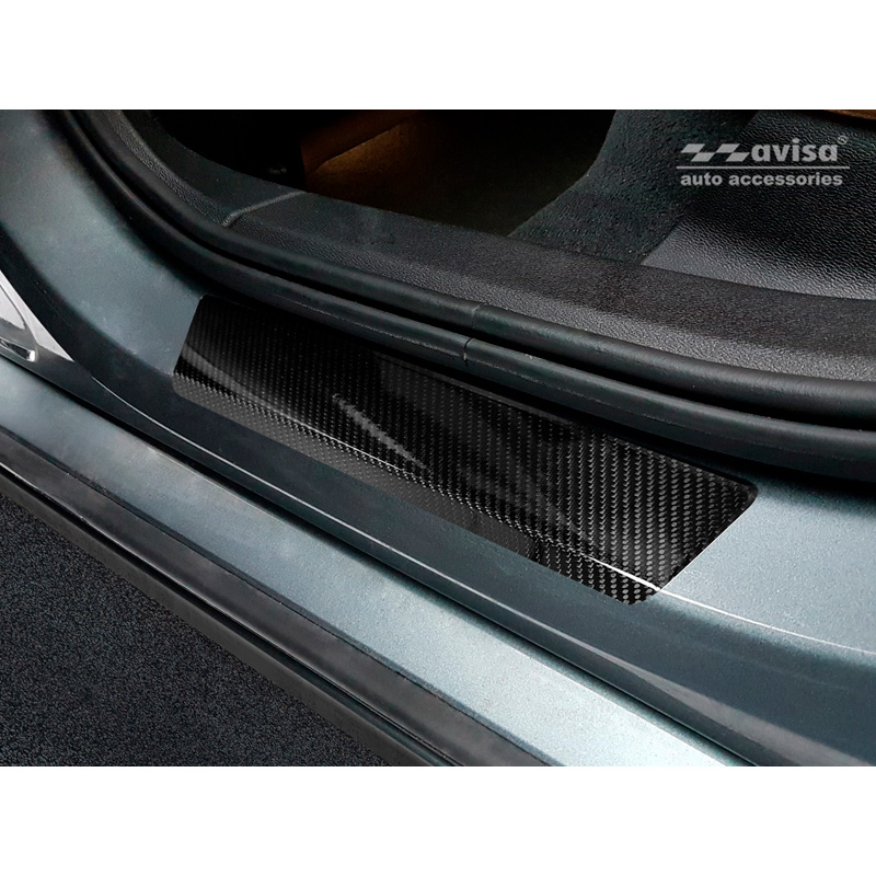 3D Zwart Carbon Instaplijsten  Volvo S60 III & V60 II 2018- 4-delig