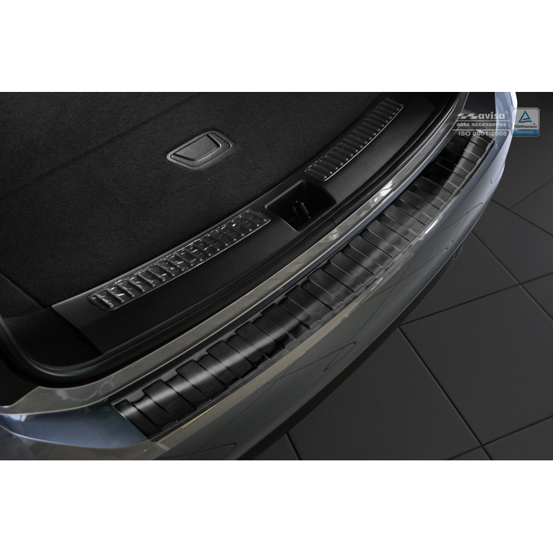 Zwart RVS Achterbumperprotector  Opel Insignia B Sportstourer 2017- & FL 2020- 'Ribs'