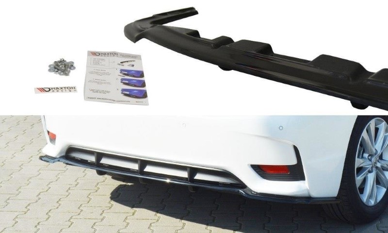Centrale Achterspoiler Lexus CT Mk1 Facelift (Met Verticale Bars) Glanzend Zwart