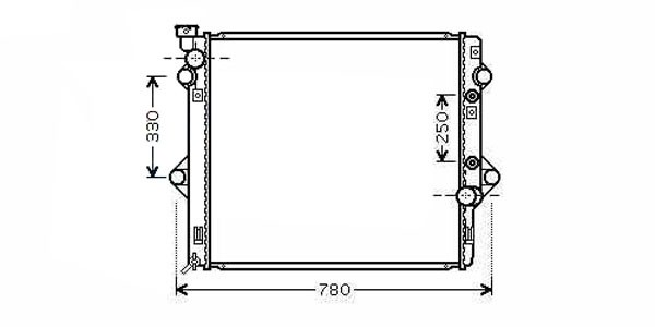 Radiator LANDCRUISER GRJ 02-07 650x590 3.0D4D +/-AC