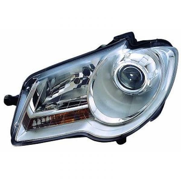 Koplamp links TOURAN 07-10 BOSCH H7+H7/Chroom