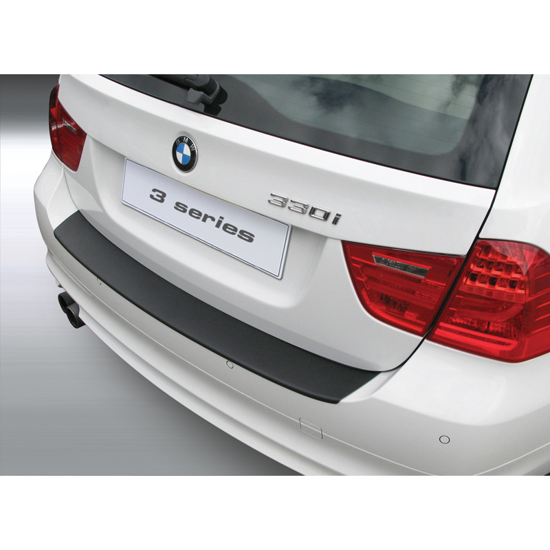 ABS Rear bumper protector  BMW 3-Series E91 Touring 2008-2012 excl. M Black