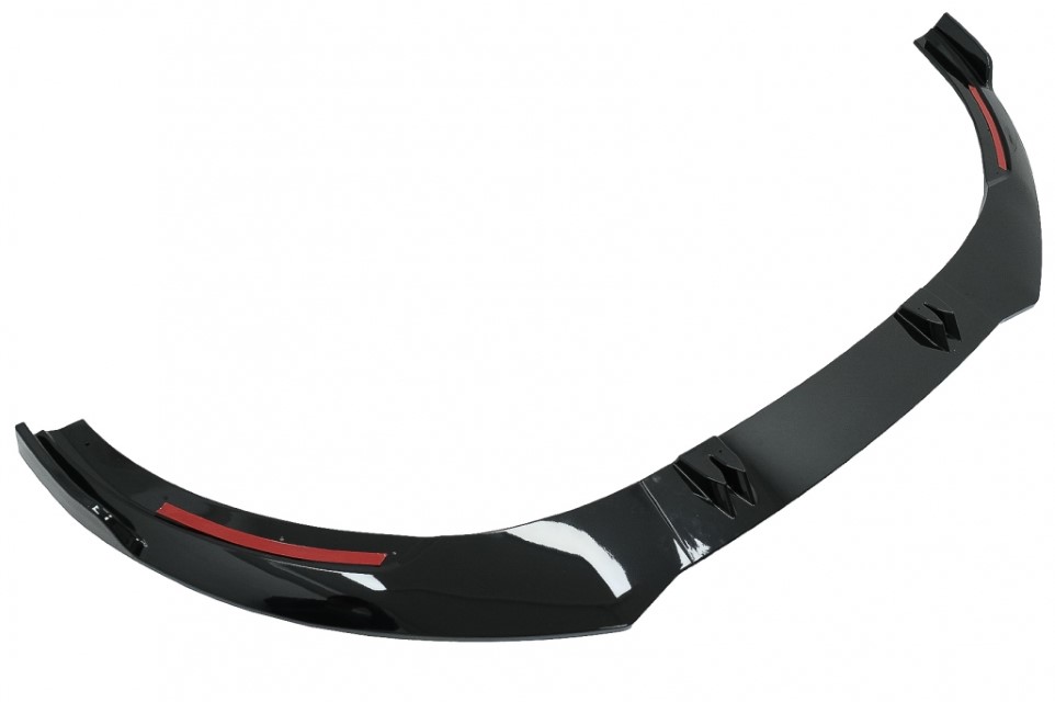Voorspoiler Audi A6 C8 4K Glanzend Zwart