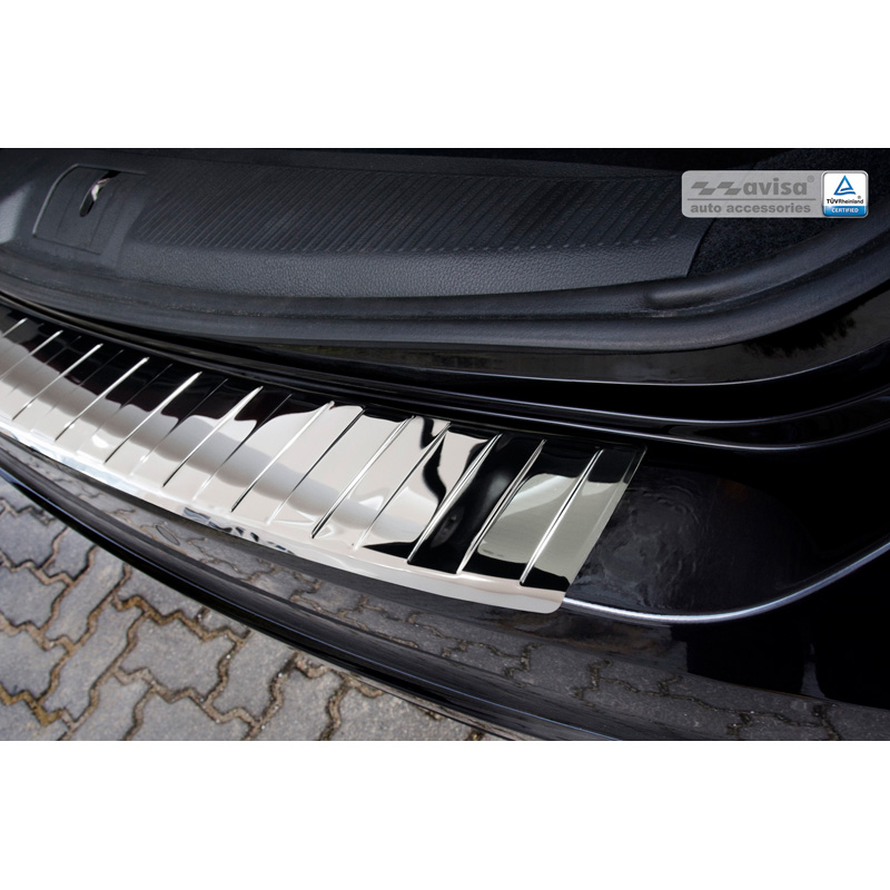Chroom RVS Achterbumperprotector  Seat Alhambra & Volkswagen Sharan II 2010- 'Ribs'