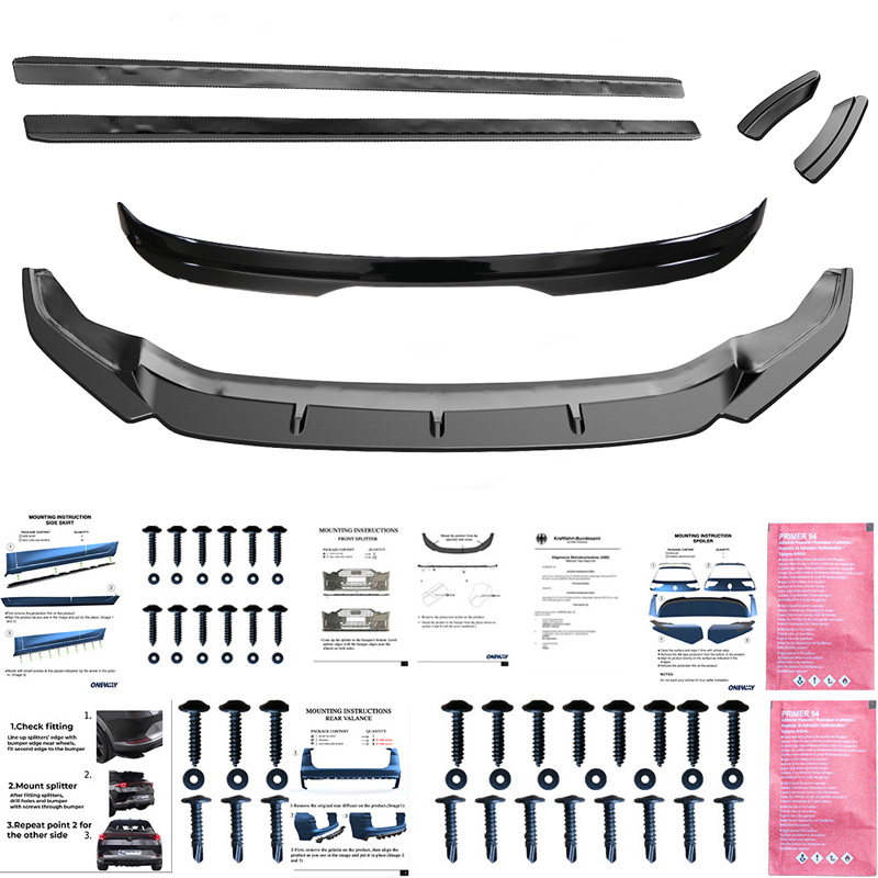 Oneway Complete body kit  Volkswagen Golf VII (7.5) HB R 2017-2020 - Gloss black