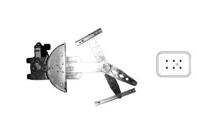 raammechanisme, 4/5 drs, incl motor, voorportier, comfort, links