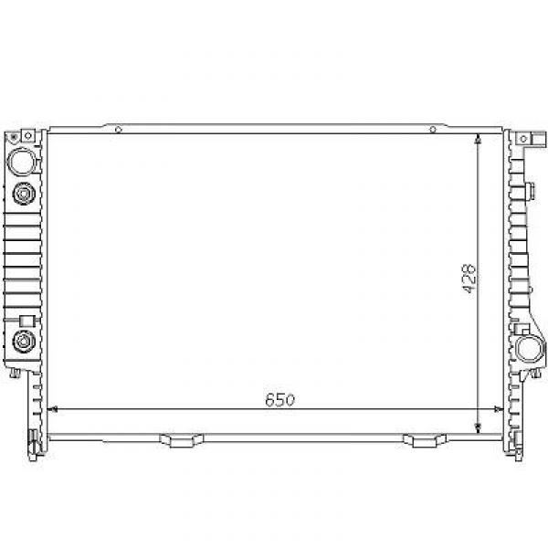 Radiator BMW E34 525 TD. 87-96 650x440 AUTOMAAT