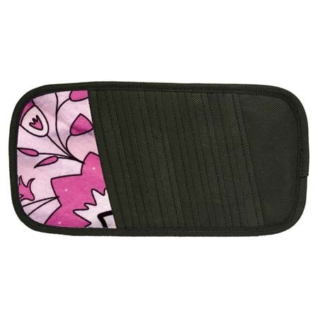 CD houder zonneklep roze bloem