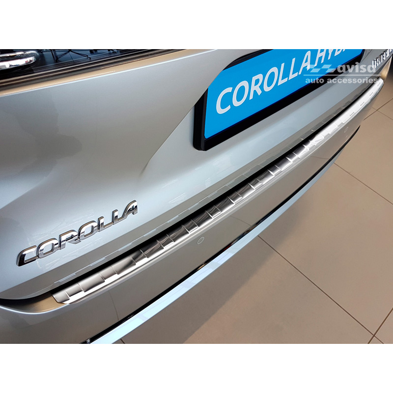 Stainless Steel Rear bumper protector  Toyota Corolla XII Combi 2019- (incl. GR Sport) & Suzuki Swace Combi 2020- 'Ribs'