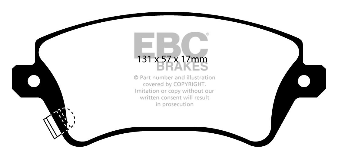 EBC Brakes TOYOTA Corolla 1.4 (ZZE120) 2002-2007 Remblokken voor