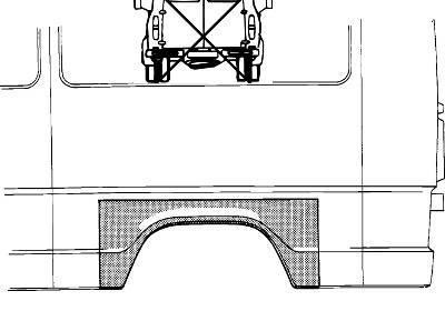 spatbordrand, links = rechts Mercedes W601/W602, 207D, 1977 -