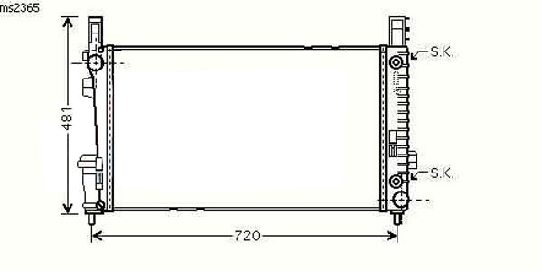 Radiator W 169/W 245 04-08 648x406x26. AUTOMAAT +/- AC