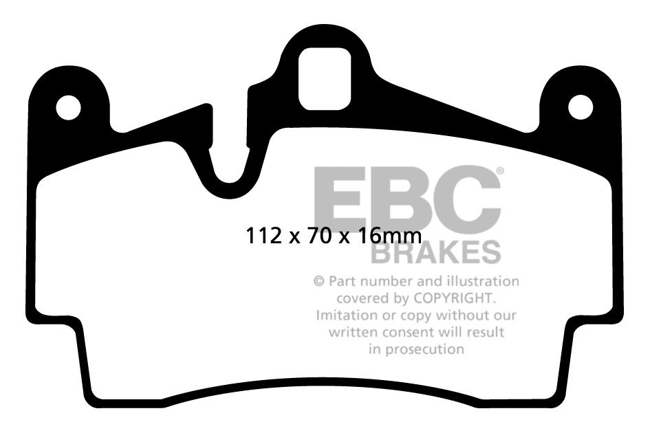 EBC Brakes VW Touareg 3.2 2005-2006 Remblokken achterzijde yello