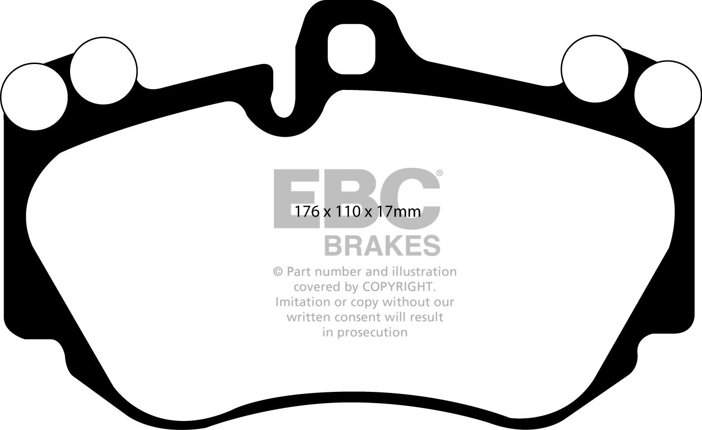 EBC Brakes PORSCHE Cayenne 4.5 Turbo (380mm) 2005-2007 Remblokke