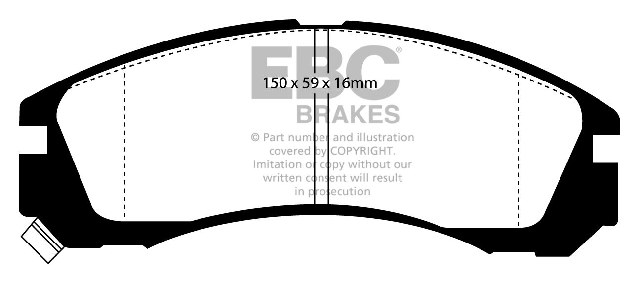 EBC Brakes MITSUBISHI Outlander 2.0 TD 2007-2010 Remblokken voor