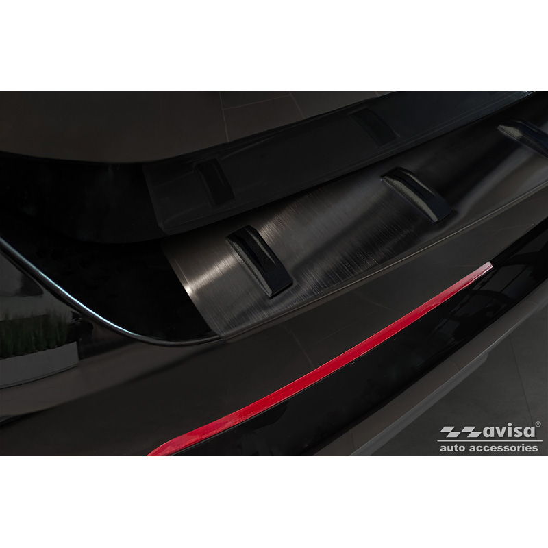 Zwart RVS Achterbumperprotector  BMW X1 U11 / X1 U11 xLine 2022- 'STRONG EDITION'