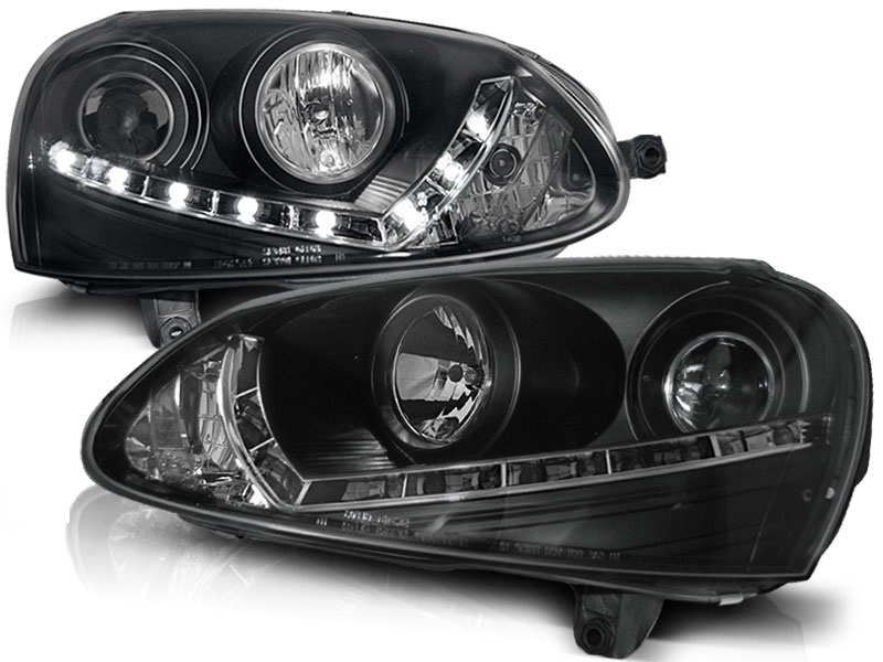 Headlights VW Golf V 03-09 Devil Eyes Dlite LED Black