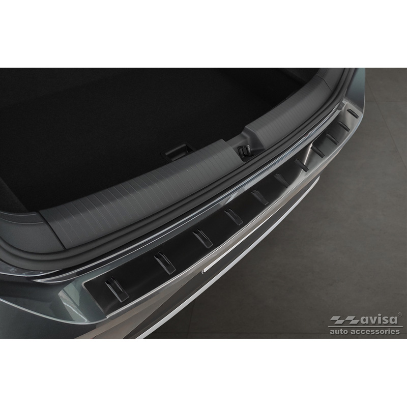 Black Stainless Steel Rear bumper protector  Volkswagen T-Roc & T-Roc Cabrio 2017-2022 & Facelift 2022- 'STRONG EDITION'