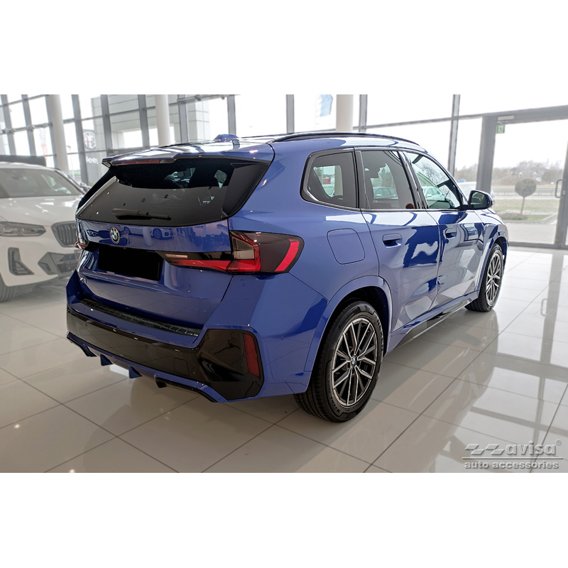 Real 3D Carbon Rear bumper protector  BMW X1 with M-Package (U11) 2022- 'Ribs'