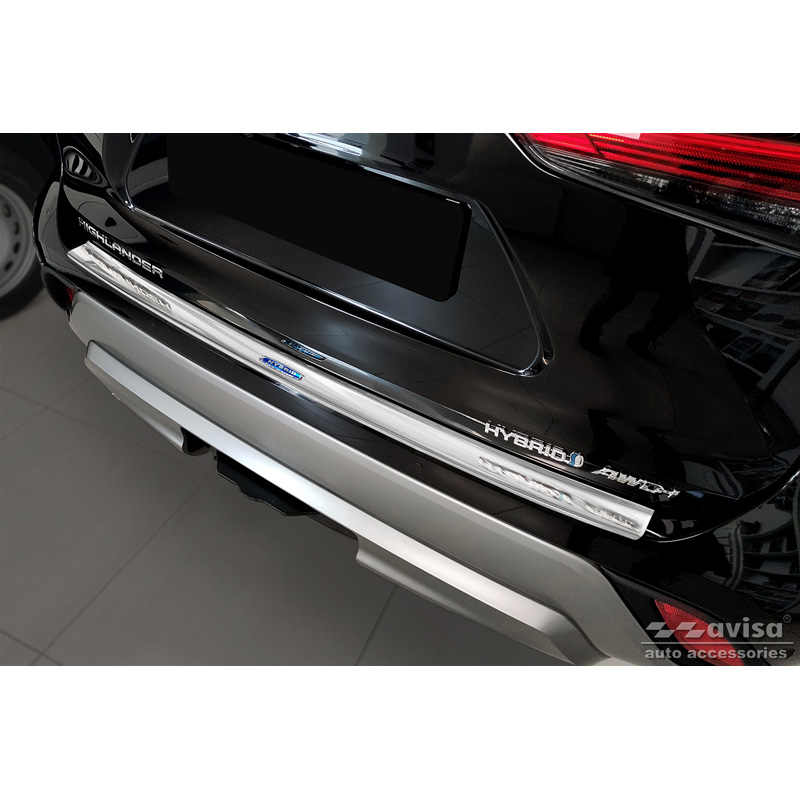 Stainless Steel Rear bumper protector  Toyota Highlander (XU70) 2020- 'Hybrid'