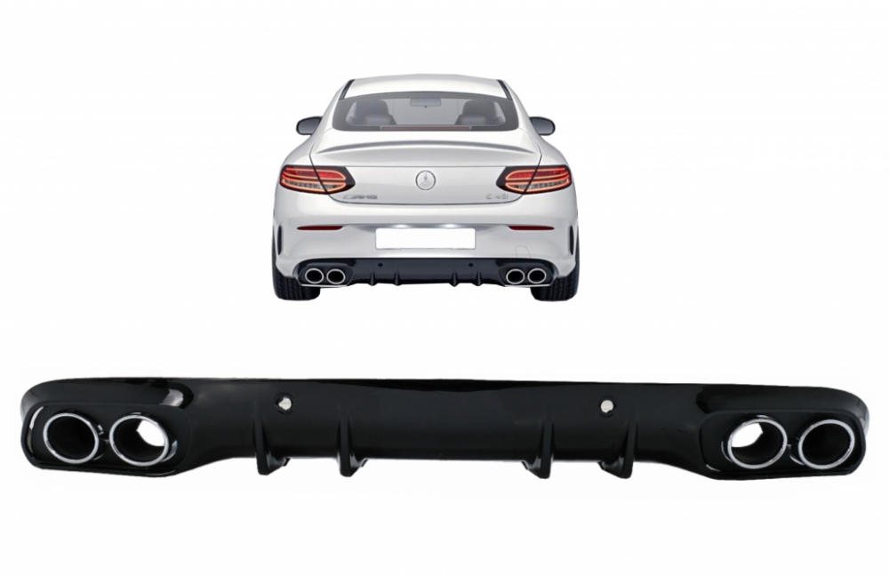 Diffusor Mercedes C205 A205 Coupe / Cabrio 15-19 C43 Design