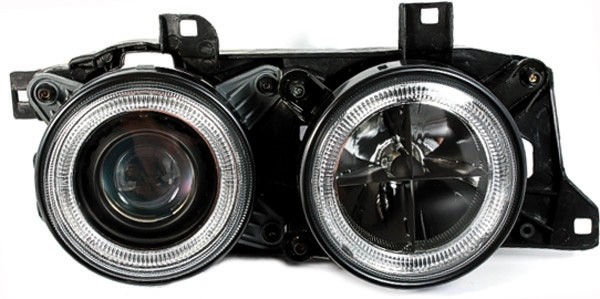 Koplampen BMW E32/E34 88-95 Zwart