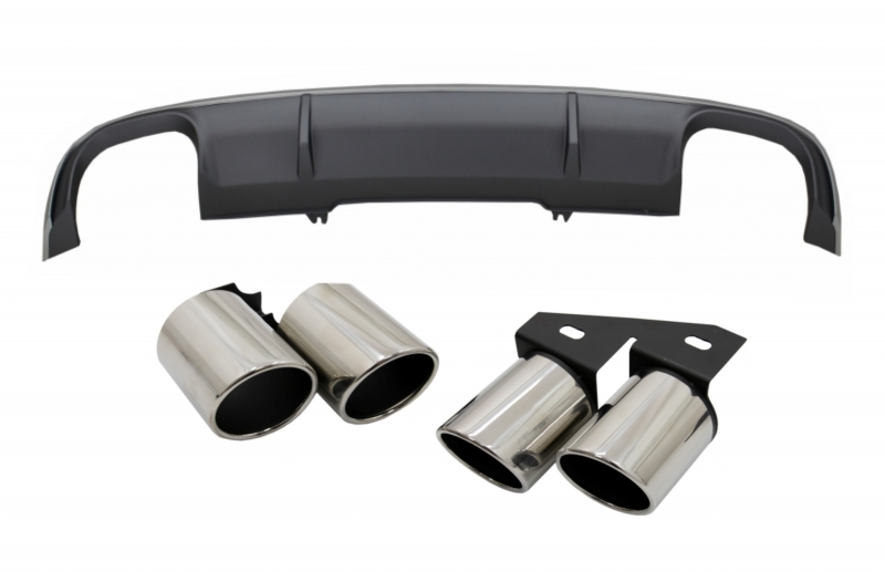 Achterbumper Diffusor Audi A4 B9 2015-2019 S4 Design Grijs