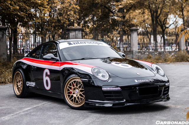 Porsche 911 997.2 Carrera/S/4S EM Style Carbon Voorspoiler 2009-2012