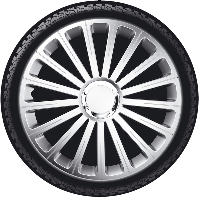 Set wheel covers Radical 15-inch silver + chrome ring