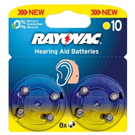 Rayovac 1,45V Batterijen 'HA10' 8pcs