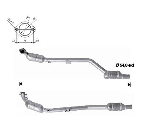 Mercedes C320 3199 cc 160 Kw / 218 cv 112946 W203 Magnaflow CAT