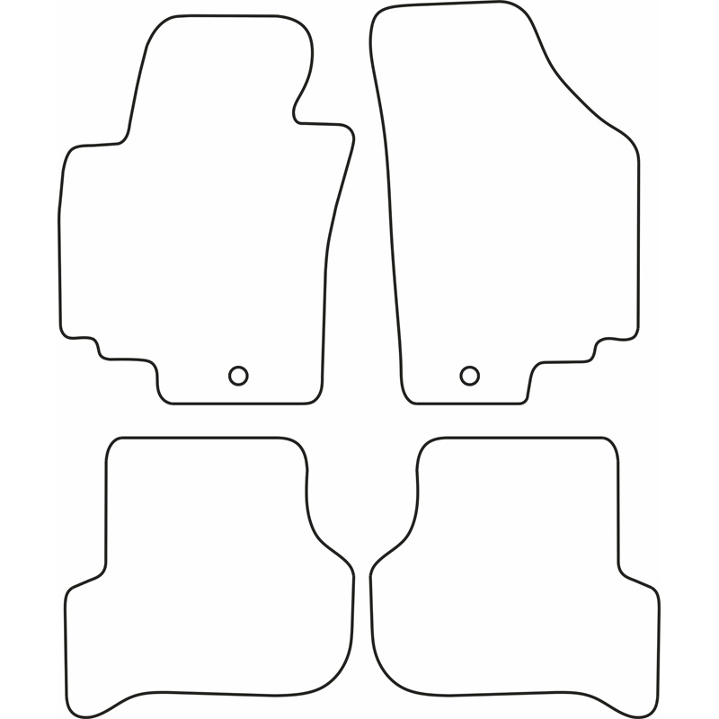 Set velour car mats  Seat Altea 2008-