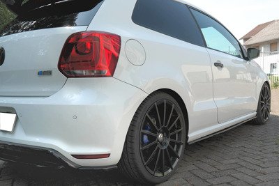 Zijskirts VW Polo 5 R WRC Glans Zwart